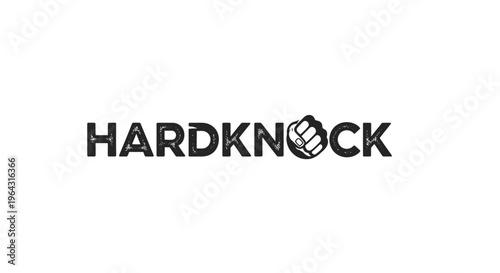Hardknock Logo Design with Fist Icon.
