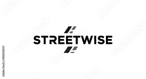Streetwise Logo Design with Bold Typography and Abstract Elements.