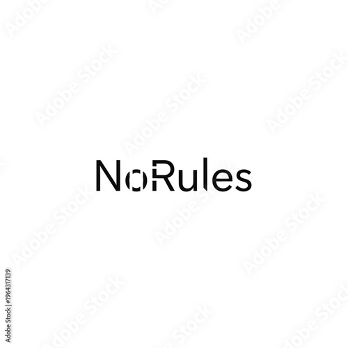 No Rules Text Graphic Design Concept.