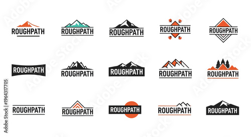 Collection of Mountain Logos for Outdoor Adventure Brands.