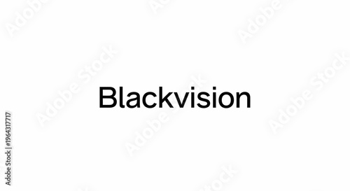 Blackvision text logo on white background.