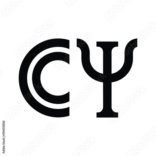 Abstract Symbol Combination - CY and Psi Greek Letter