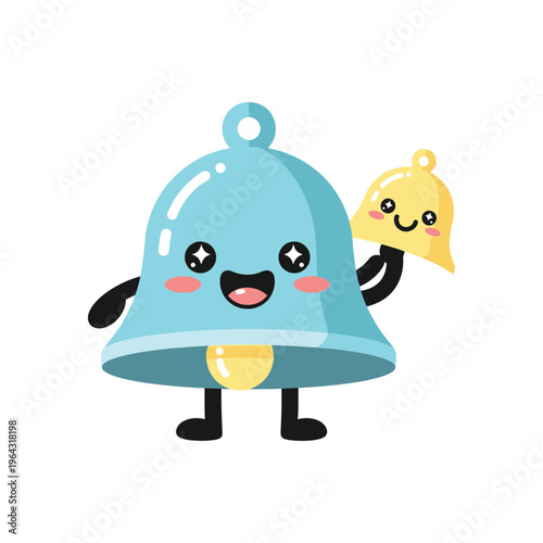 Cartoon Bell Character Smiling Friend.