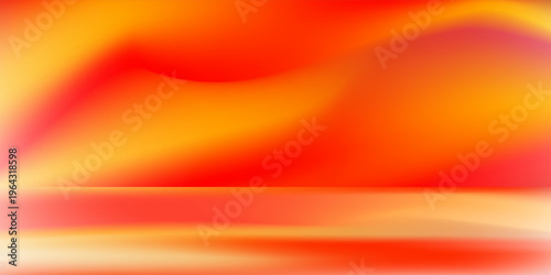 Orange Background Summer Shadow Flower Spring Light Table Product Beauty Cosmetic Abstract Red Studio 3d Bg Yellow Gradient Two Tone Warm Bright Color.