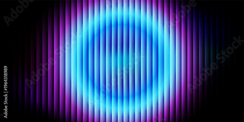 Futuristic neon gradient pattern with vertical glowing lines blending smooth and radiant colors. Minimalistic abstract dark background perfect for creative digital tech designs.