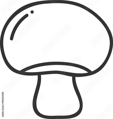   mushroom icon  , mushroom ,illustration outline black isolated on white background