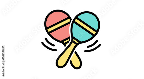 Colorful Shaking Musical Maraca Instrument.