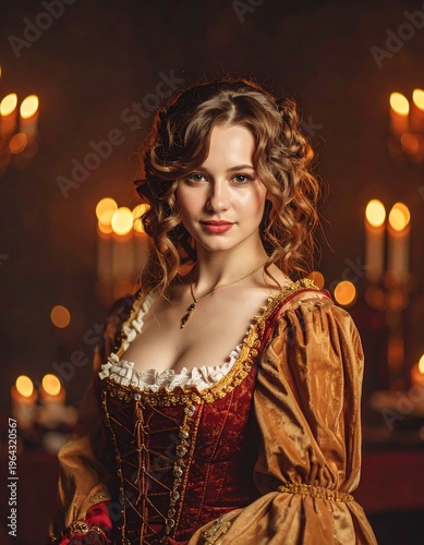 Renaissance Beauty - A Portrait of Elegance and Grace.