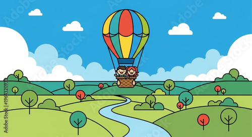 Owl in hot air balloon.