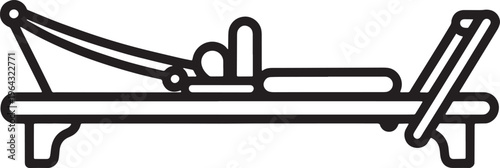 Pilates reformer, exercise equipment, fitness machine, workout gear