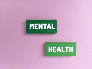  Healthcare and medical concept with text MENTAL HEALTH 