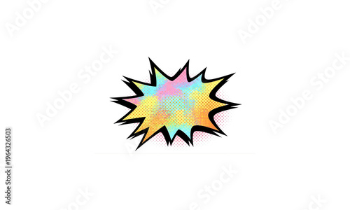 pastel pop art comic burst speech bubble design