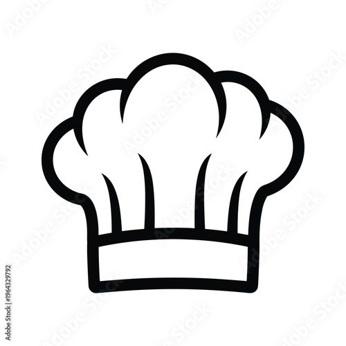 Chef hat icon isolated on white background