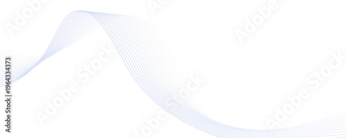 Abstract blue purple gradient flowing wave lines on white background. Modern colorful wavy lines pattern design element. Suit for poster, website, banner, presentation, cover, brochure, flyer, header