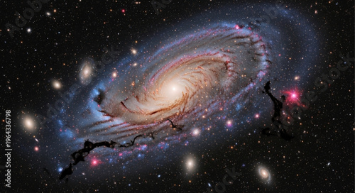 Spiral Galaxy in Deep Space.