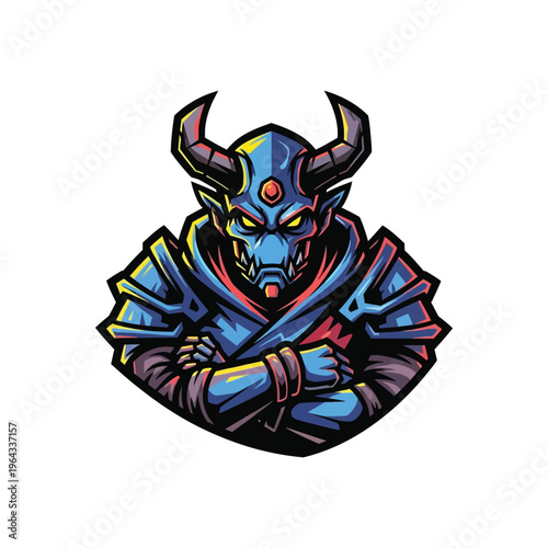 Colorful Demon Character Illustration Design.