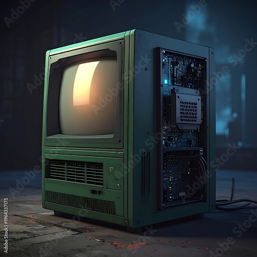 Retro Computer System - A Nostalgic Glimpse into Vintage Technology.