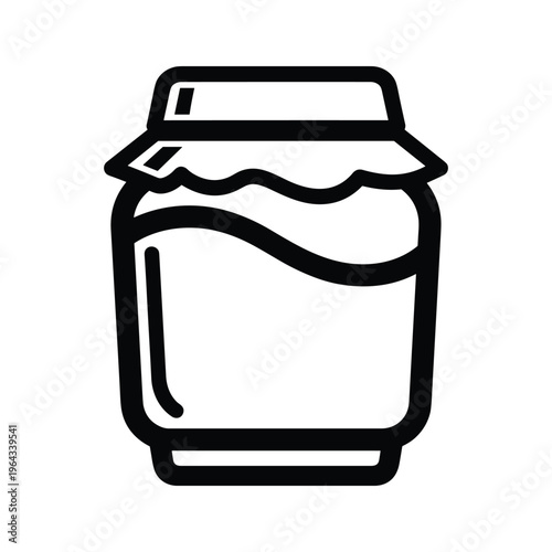 Jar Icon Line Art