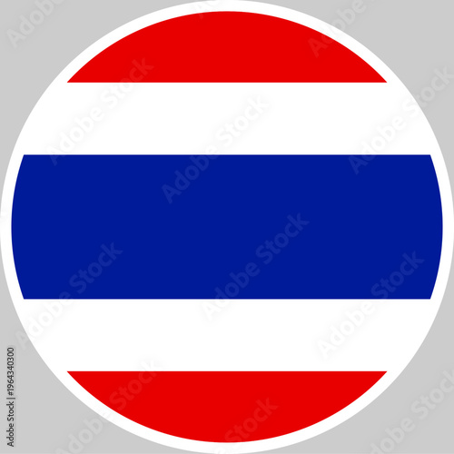Free Download Thailand National Flag Vector Illustration in Circle Shape, High Quality Design - GFXLoad