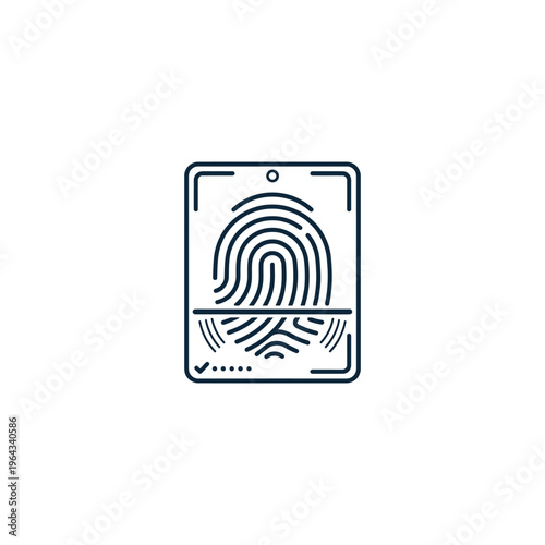 Fingerprint scan on a smart device.