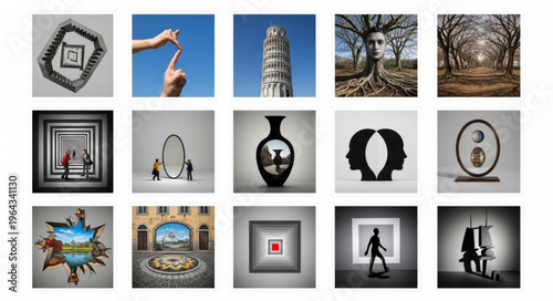 Various Artistic Silhouettes Displayed.