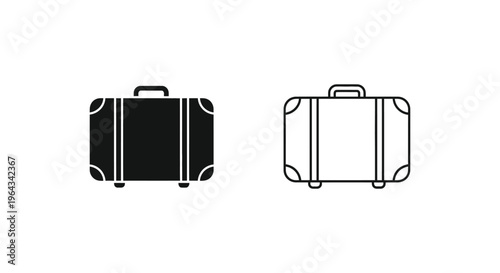 Suitcase travel luggage Vector