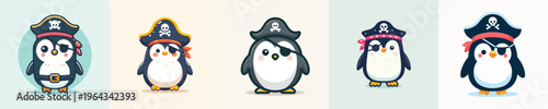 penguin in a beautiful pirate costume