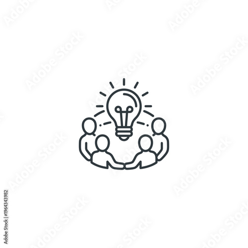 People having a bright idea together.