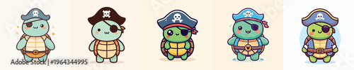 turtle in a beautiful pirate costume
