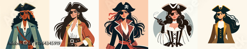 beautiful woman in pirate costume