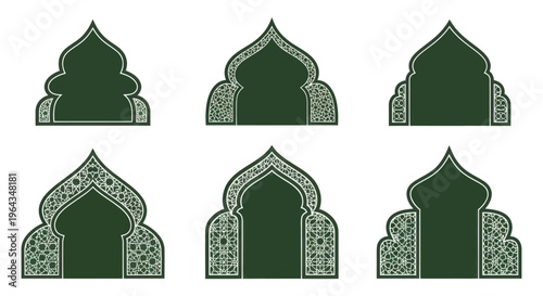 Islamic Arch Architectural Ornate Designs.