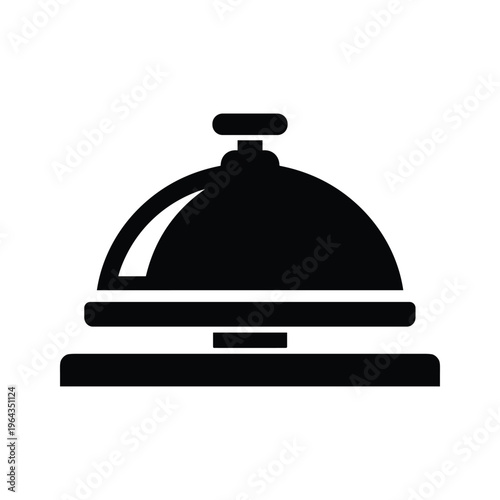 Hotel Bell Icon - Front Desk Service and Hospitality Symbol
