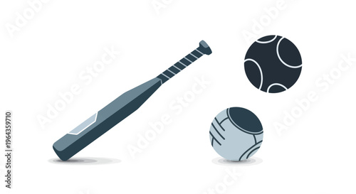 Baseball Bat and Protective Gear.