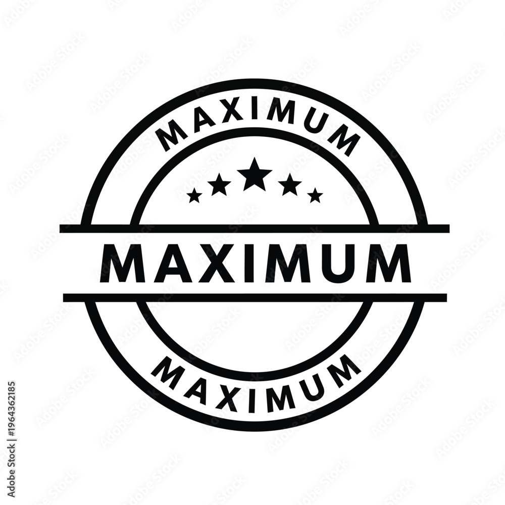 Fototapeta premium Illustration of vector maximum stamp seal logo design