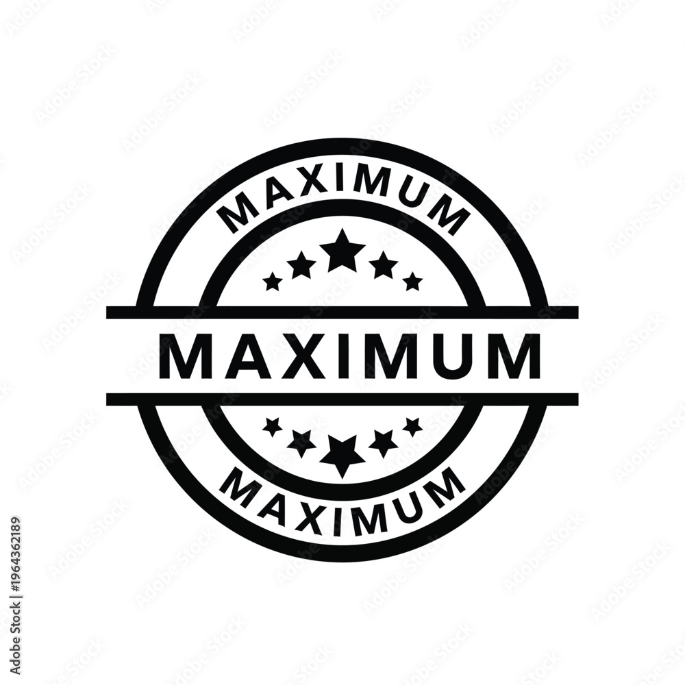 Fototapeta premium Illustration of vector maximum stamp seal emblem