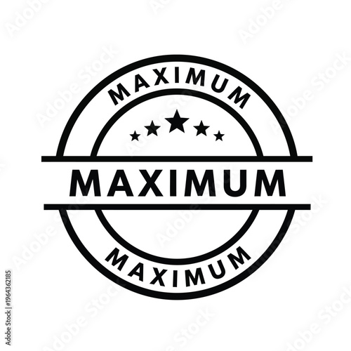 Illustration of vector maximum stamp seal logo design