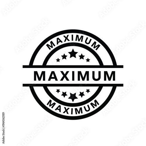Illustration of vector maximum stamp seal emblem