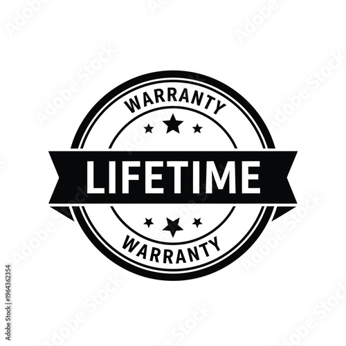 Lifetime warranty vector illustration of guarantee seal