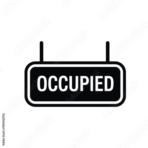 Illustration of vector occupied sign with antennae