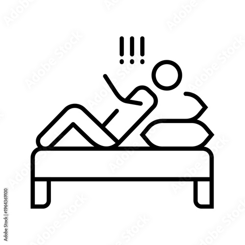 Heart attack icon. Healthcare and cardiology line symbol. Black and white.