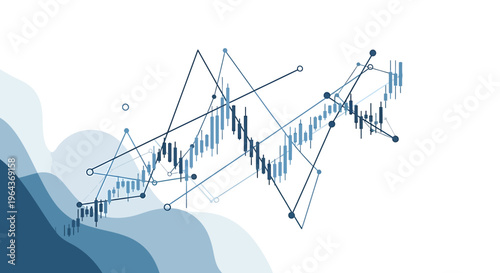 Financial Stock Market Trading Chart Analysis.