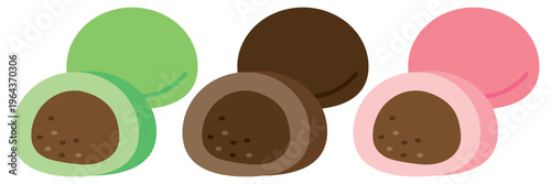 和菓子の三色おまんじゅうセット