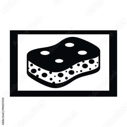 Illustration of vector swiss cheese slice with holes
