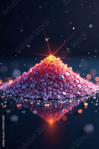 Wallpaper Mural Glittering diamond pile against a dark canvas, Shine, Black Background Torontodigital.ca