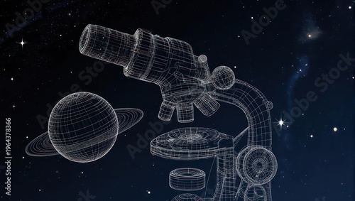 Wireframe microscope in space (1)