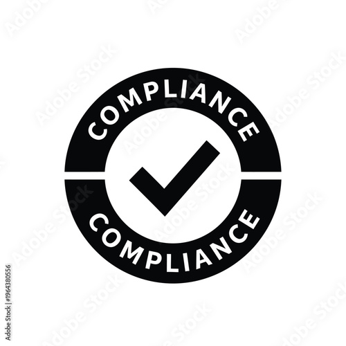 Compliance vector illustration with checkmark symbol