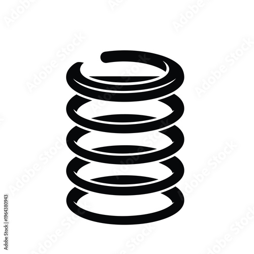 Illustration of vector coil spring design element