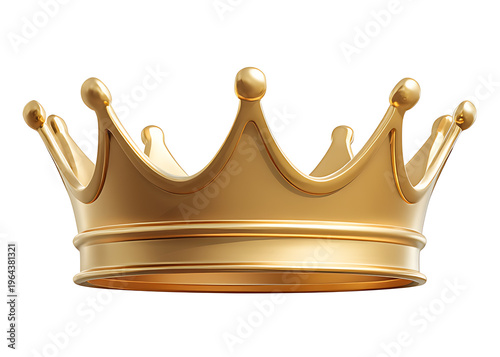 Golden crown on display as royalty symbol