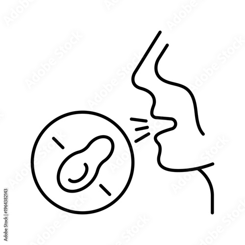 Bean allergy icon. Healthcare and food allergy line symbol. Black and white.