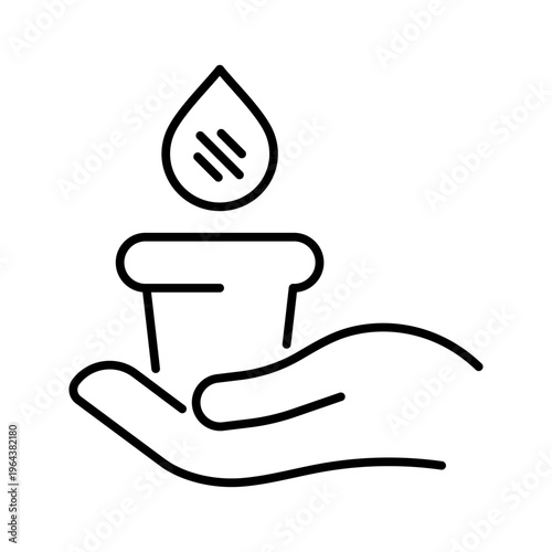 Blood sample icon. Healthcare and diagnostics line symbol. Black and white.